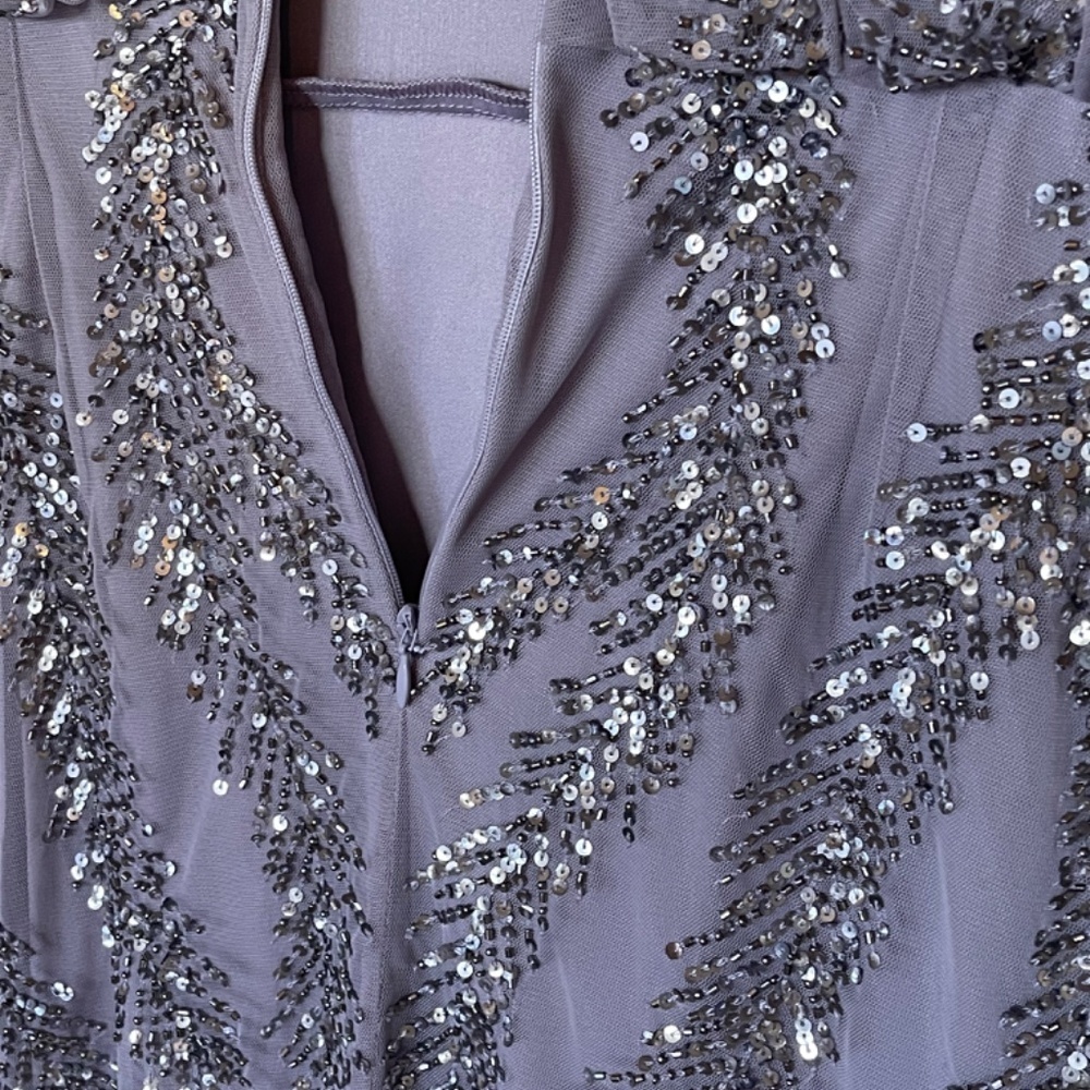 Aidan Mattox Gray Sequin Dress - Picture 8 of 12